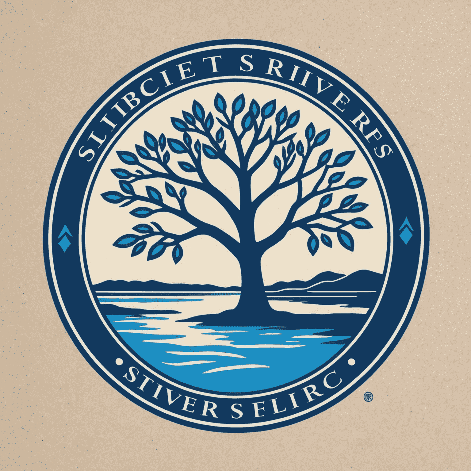 3rivers Service logo featuring a stylized river with three branches in electric blue