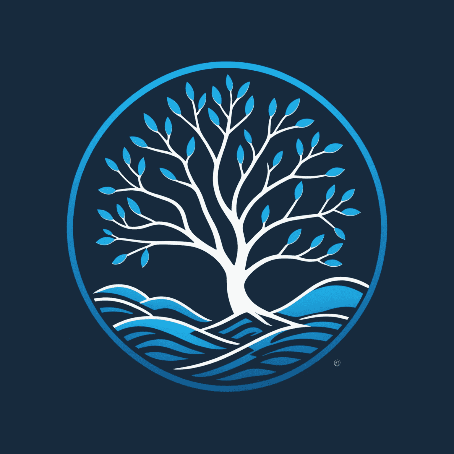 3rivers Service logo featuring a stylized river with three branches in electric blue