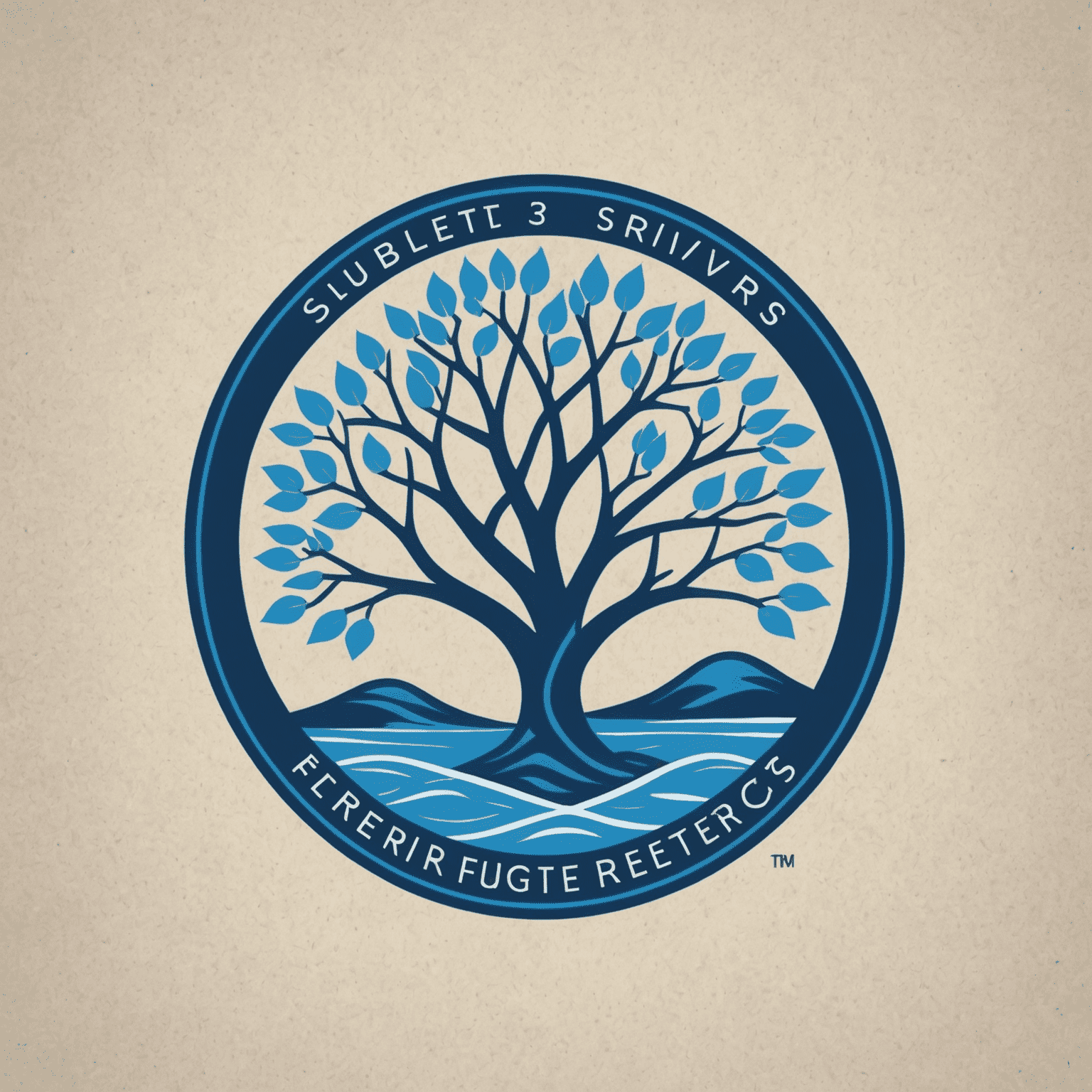 3rivers Service logo featuring a stylized river with three branches in electric blue