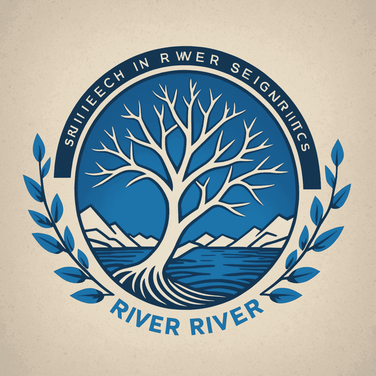 3rivers Service logo featuring a stylized river with three branches in electric blue