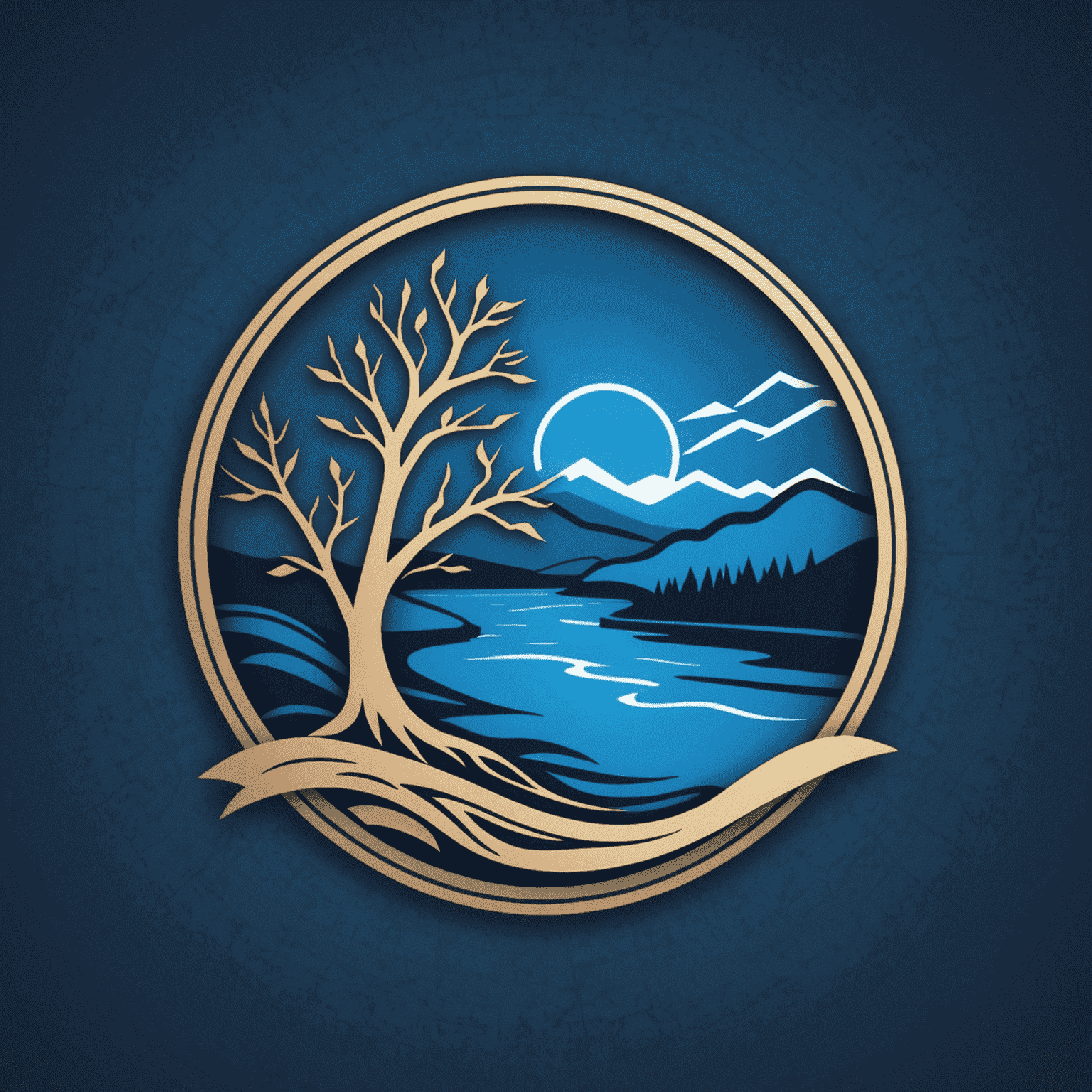 3rivers Service logo featuring a stylized river with three branches in electric blue