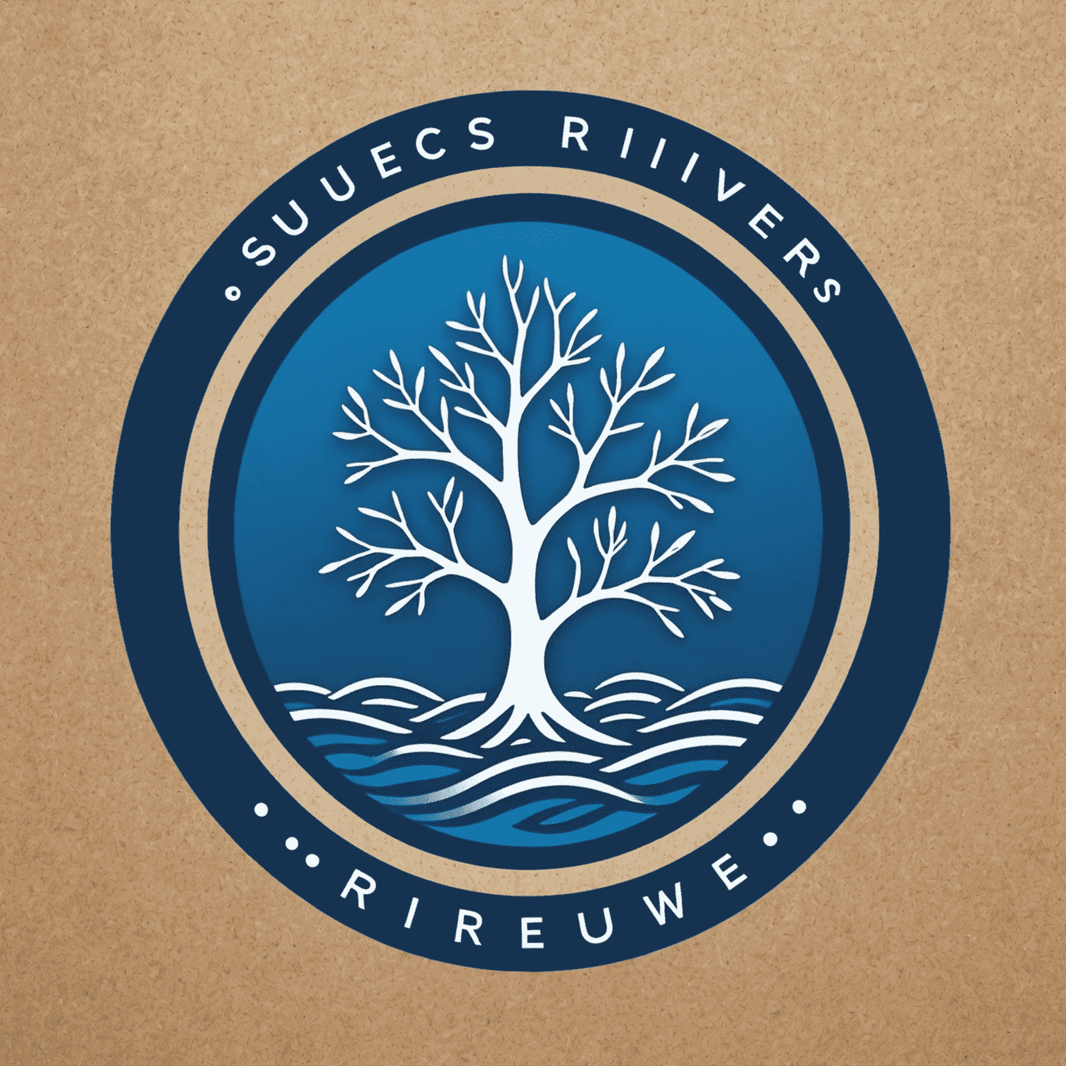 3rivers Service logo featuring a stylized river with three branches in electric blue