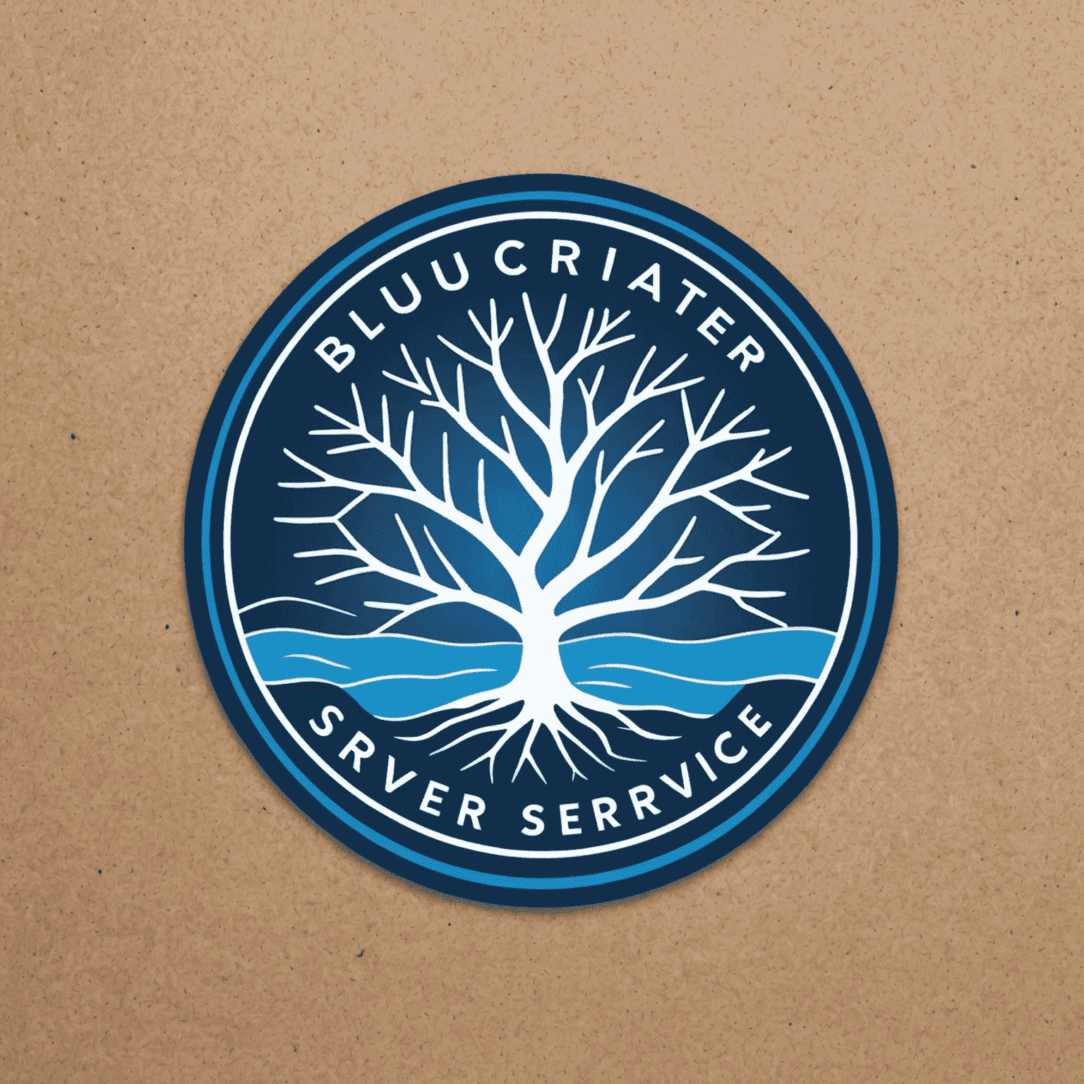 3rivers Service logo featuring a stylized river with three branches in electric blue